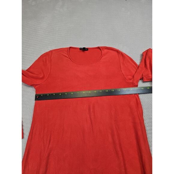 Eileen Fisher Sweater Womens Small Coral Orange Oversized Crew Neck - Picture 3 of 8